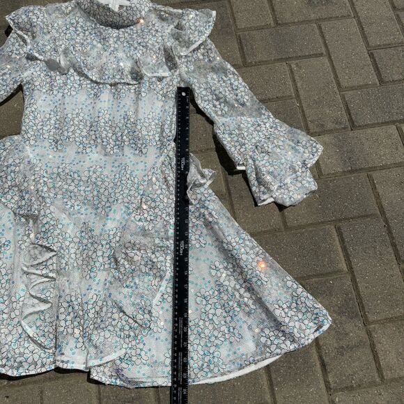 Elliatt Waratah Embroidered Mesh White Sequin Ruffle Dress NWOT Small - Picture 16 of 16